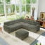 Canapé modulaire 6 pièces avec repose-pieds-106910114