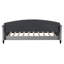 Lit de jour capitonné moderne de luxe, double, gris
