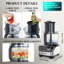 Food Processor Chopping & Blender Combo, Versatile Blades For Slicing, Shredding, Large Calibre, 12-Cup 600W