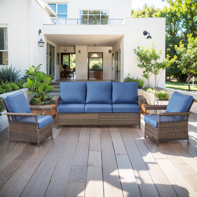 Anferney 5 - Person Outdoor Sofa Seating Group with Cushions