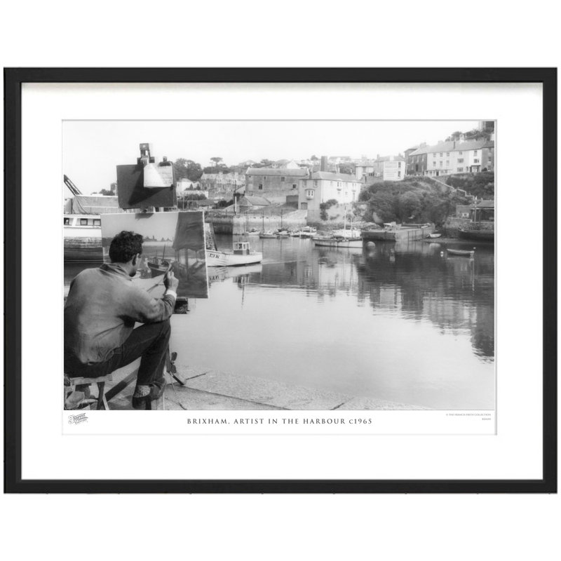 Brixham, Artist In The Harbour C1965 - Single Picture Frame Print, 40cm H x 50cm W x 2.3cm D