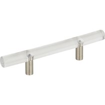 Clanora Acrylic Cabinet Pull - Clear/Satin Brass