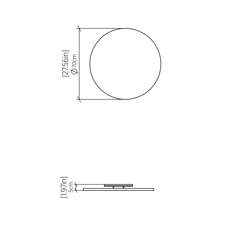 Clean 1 - Light LED Flush Mounted Sconce, Charcoal