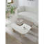 Table basse modulaire moderne 2 pièces, - tables combinables, côté kaki + blanc pour le salon, peinture multicouche avec pieds incurvés pour plus de stabilité et de sécurité, design et sécurité, assemblage unique en forme de L.