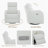 Arrianna-Fiona Genuine Leather Swivel Power Recliner-2065870831