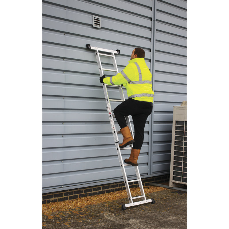 Verlie 12 - Step Aluminium Lightweight Folding Small Step Ladder