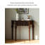 Console Elegant en bois foncé avec tablier festonné