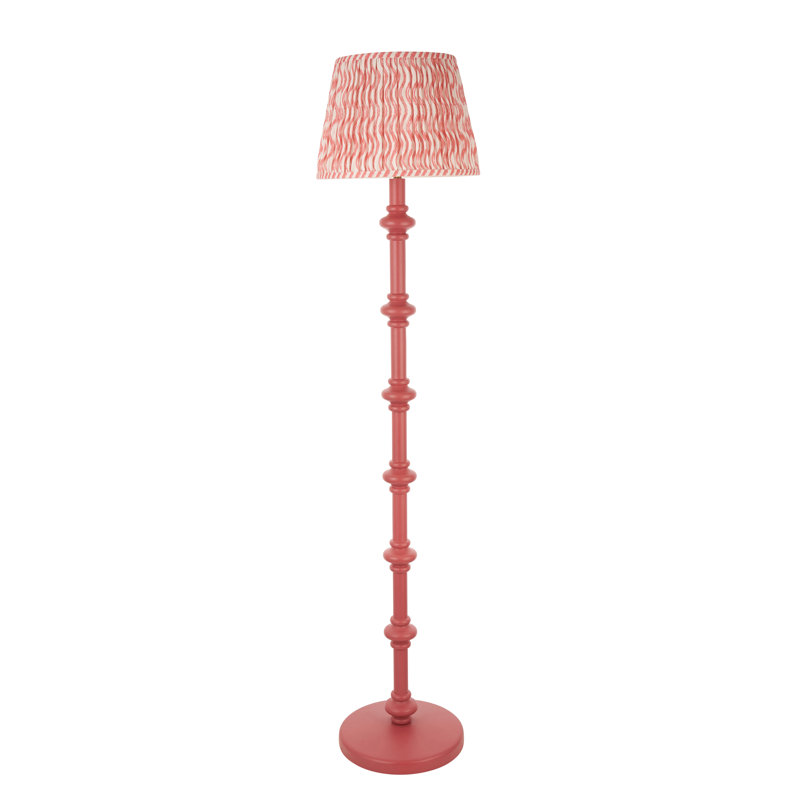Carnaby 157cm Traditional Floor Lamp, Pink/White, Pink