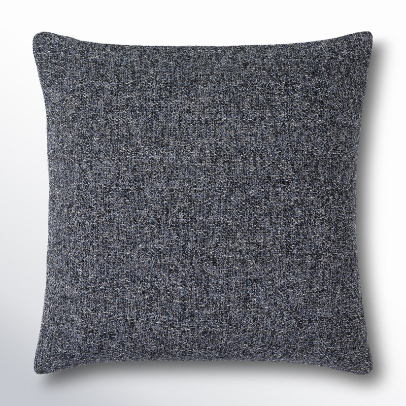 Coussin décoratif Amalfi Boucle, Polyester/ Bourre en polyester, 20 po x 20 po, Bleu encre
