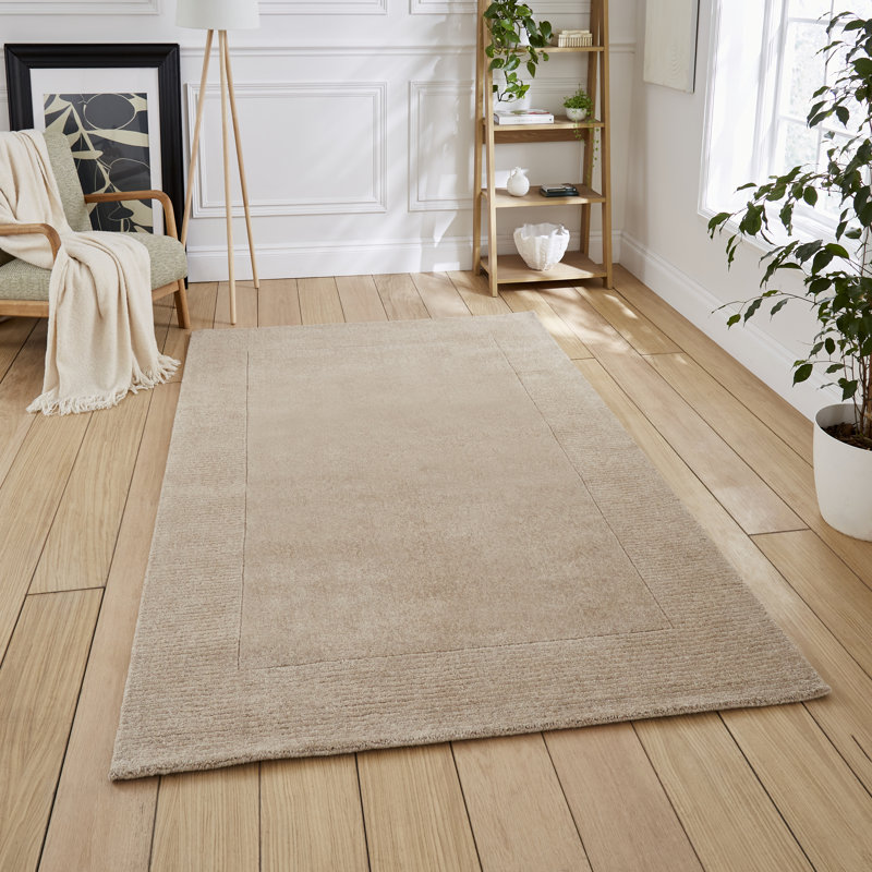 Solid Colour Wool Hand Tufted Area Rug, Rectangle 150 x 230 cm