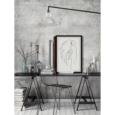 Wings Outline - Single Picture Frame Painting