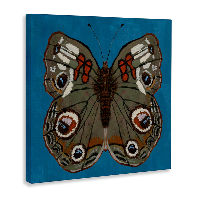 Toile Buckeye Butterfly Symmetry, design par Kara Keller Designs, H 24 po x l 24 po
