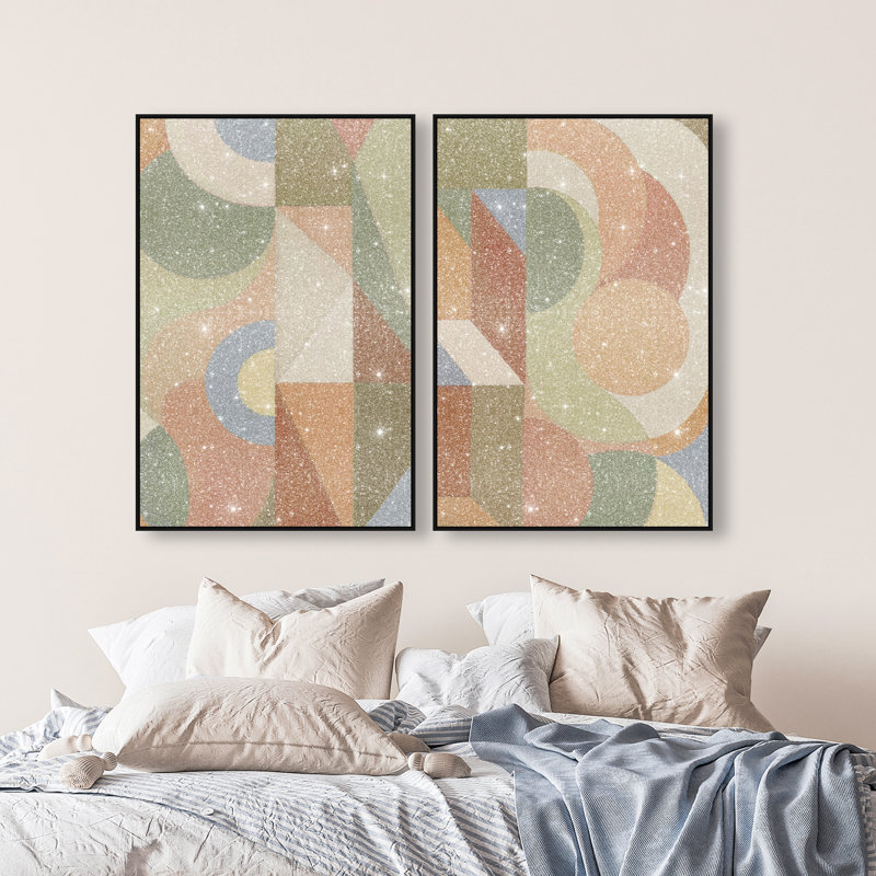 Adore You Set Set by Oliver Gal, 92"H x 62"W, Black Floater Frame
