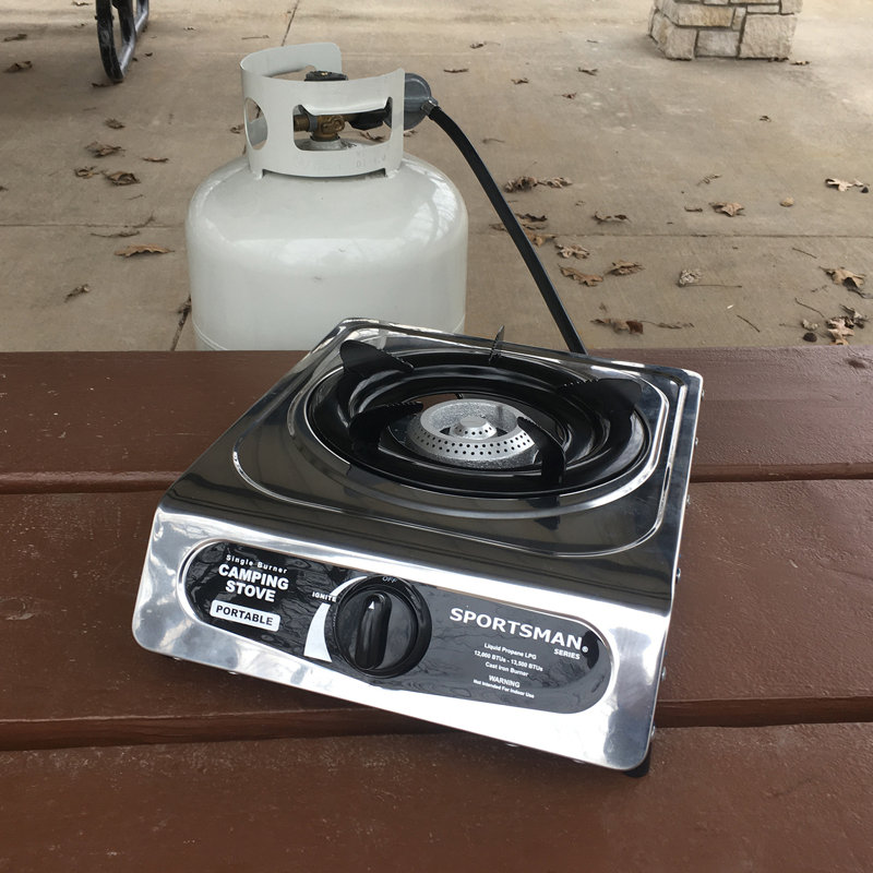 Poêle d'extérieur au propane à brûleur simple