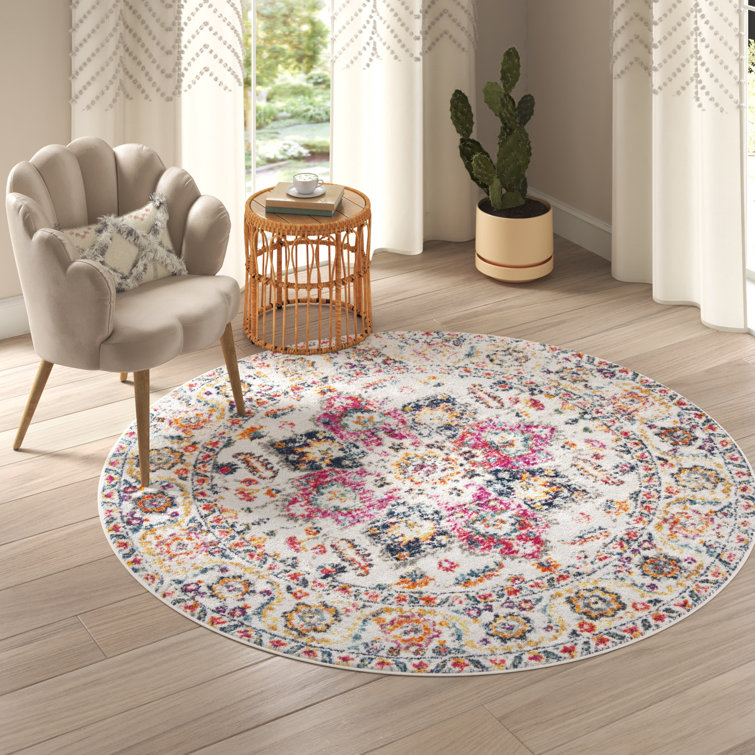 Christa Oriental Fuchsia/Ivory Area Rug