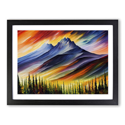 Mountains Scene Vol.1 Abstract - Framed Print