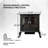 Blasko 23.62'' W Brown Electric Stove
