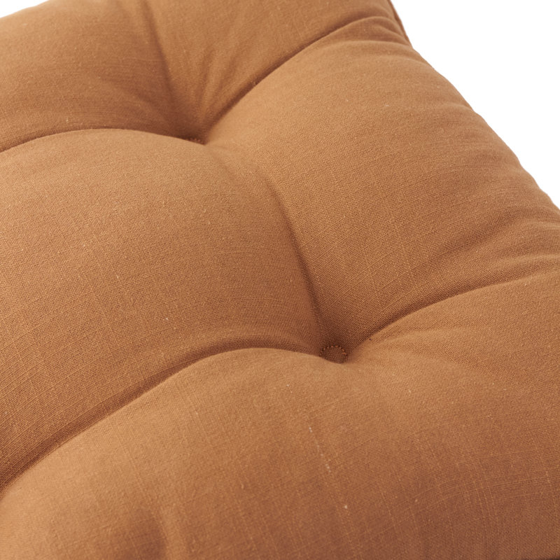 Slub Cotton 2 Pack Seat Pads, Brown