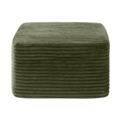 Pouf carré rembourré en velours côtelé, repose-pieds moelleux pour la décoration du salon et de la chambre à coucher