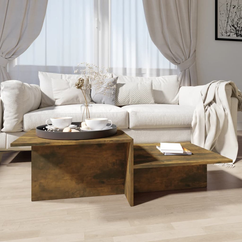 Coffee Table End Table Sofa Table Living Room Furniture Engineered Wood, Sonoma Oak, Smoked Oak