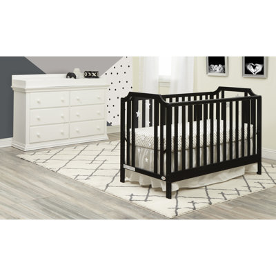 Lit de bébé convertible 3-en-1 Celeste noir