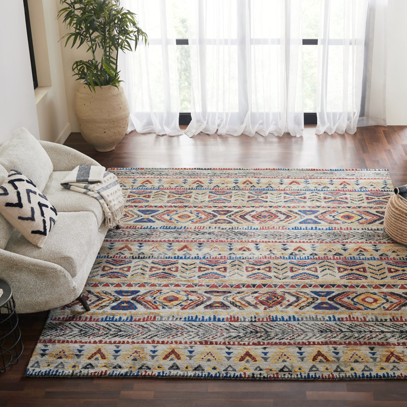 Mesa Mirage Hand Knotted Area Rug, Rectangle 6' x 9'