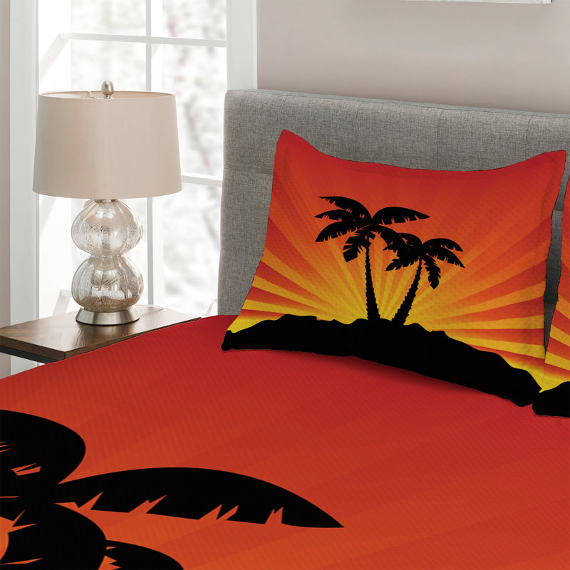 Coastal Polyester Coverlet, King Bedspread + 2 Shams