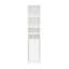 Armoire de salle de bain blanche 63,8 "- étagère à 4 niveaux et panier à vêtements compact compact pour un usage domestique-118114340-118114342
