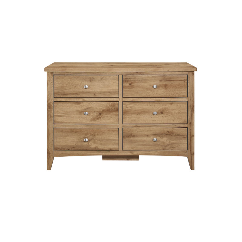 6 Drawer 115Cm W Double Dresser
