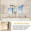 Miroir mural de salle de bain 36x30inch - cadre en métal, reflet transparent, non-1682855581