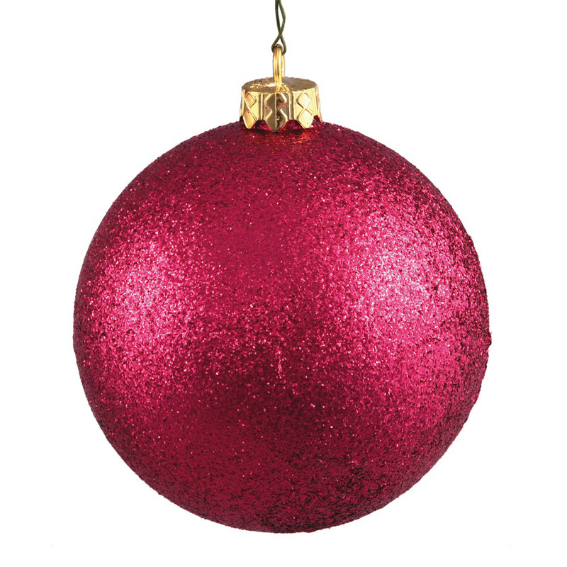 Ornement boule des Fêtes, H 2,75 po x l 2,75 po x P 2,75 po, Vin