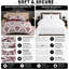 Complete Bedding Set Bliss Burgundy Floral Duvet Cover, Matching Fitted Sheet & Pillowcases-135974861