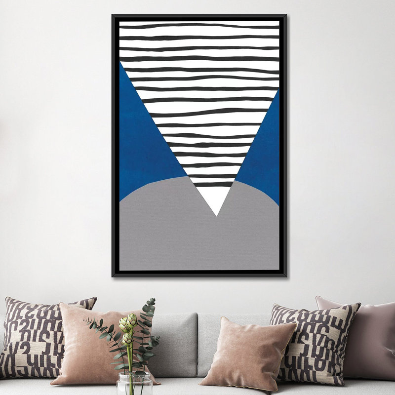 «Memphis, H 26 po x l 18 po x P 1,5 po, Toile avec cadre noir