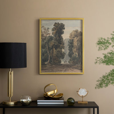 «Vintage Landscape Cxxxx», reproduction encadrée - bois massif