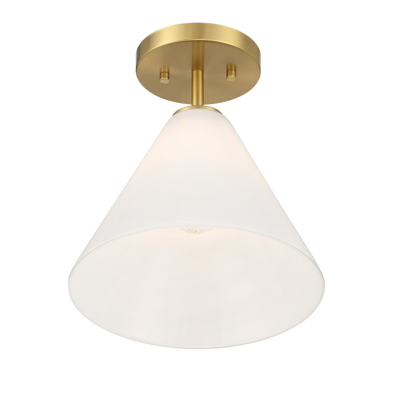 Mini-luminaire suspendu ou semi-encastré 1 lumière Hashimoto, Laiton