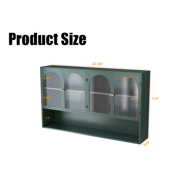 Four-door Glass Wall Cabinet