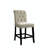 Dining Room Furniture Rustic Style Set Of 2 Counter Height Chairs Chenille Fabric Upholstered Tufted Kitchen Breakfast
