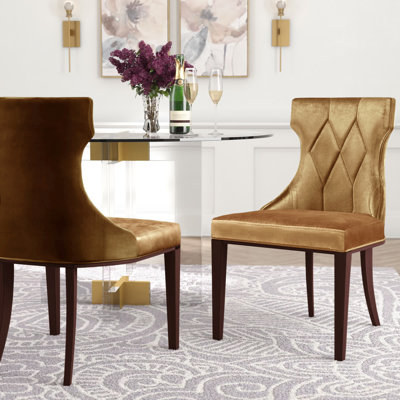 Haliee Tufted Velvet Side Chair by Wildon Home