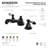 Kingston Brass Water Onyx Two-Handle 3-Hole Deck Mount Widespread Bathroom Faucet with Brass Pop-Up Drain-27873398