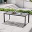 Table de salle à manger rectangulaire d'extérieur 71,4 po L avec trou pour parasol et structure en aluminium  -2003037911-2003037910