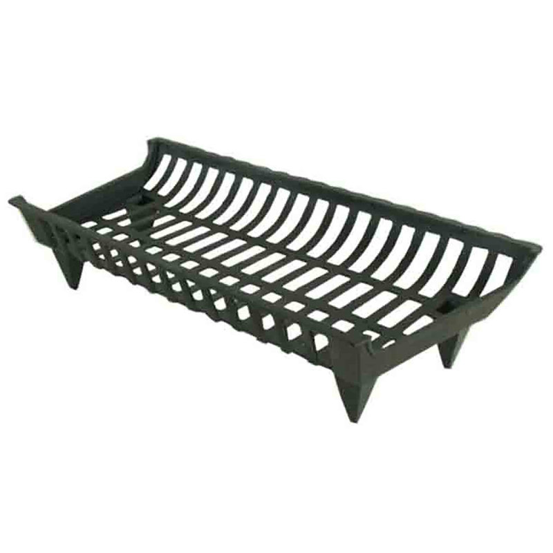 Patmos Iron Fireplace Grate, 6.75" H x 30" W x 15" D