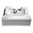 ANZZI Vitruvius Series 17'' White Vitreous China Rectangular Bathroom Sink with Overflow