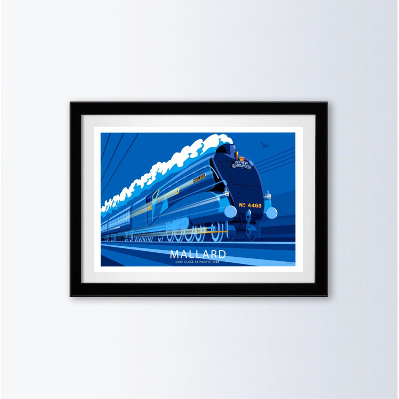 Mallard by Stephen Millership - Print, 33.5cm H x 43.5cm W x 2.2cm D, Black