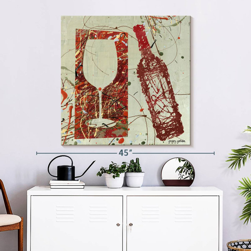 Yarlin Wine Expressions II, 33" H x 33" W