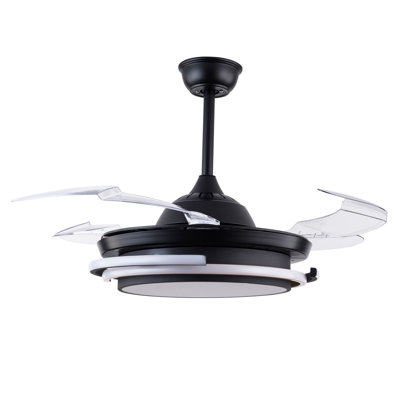 Berardi 42 Inch Retractable Ceiling Fans with Lights and Remote