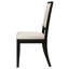 Chaises de salle à manger crème et noires de 2 - ajout élégant à votre pièce