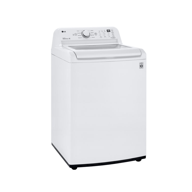 LG 4.3 cu. ft. Ultra Large Capacity Top Load Washer with 4-Way Agitator & TurboDrum Technology, White