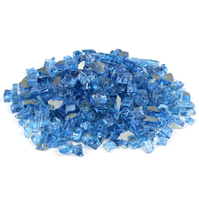 Verre de foyer d'extérieur, Bleu de cobalt, 20 lb