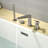 Waterfall Tub Filler Faucet With Handheld Shower Widespread Roman Tub Faucet Set Deck Mount 4-holes Faucet-125590779