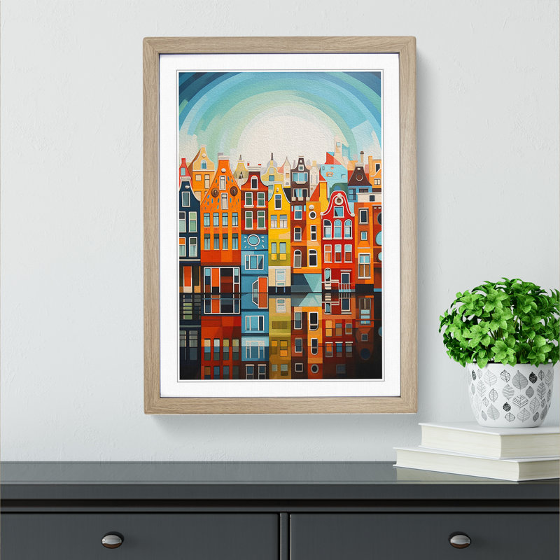 Amsterdam Geometric Art - Framed Print